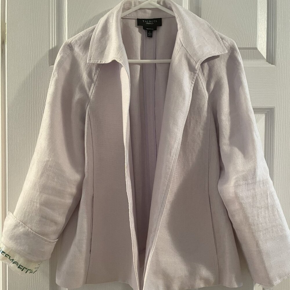 Pure Linen jacket - Pale lilac colour